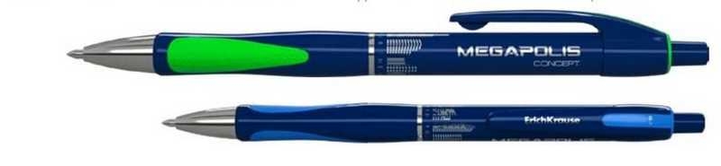 Ручка шариковая автоматическая ErichKrause Dew Matic Cool Ray, 0.7мм, синяя арт.61089