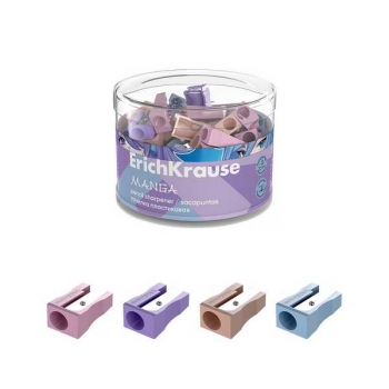 Точилка пластиковая ErichKrause на одно отверстие EasySharp Manga, ассорти арт.63785