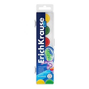 Акварель ErichKrause Kids Space Animals  6 цветов медовая с УФ защитой яркости арт.61359 Акварель ErichKrause Kids Space Animals  6 цветов медовая с УФ защитой яркости арт.61359