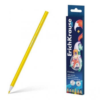 Карандаши ErichKrause 06цв Kids Space Animals трехгранные арт.61785 Карандаши ErichKrause 06цв Kids Space Animals трехгранные арт.61785