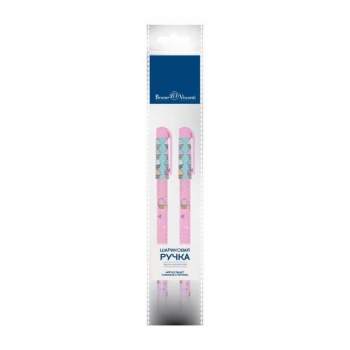 Ручки шариковые НАБОР Bruno Visconti HappyWrite.My Sweet.Капкейки,0.5мм,2шт,синие,в пакете с европодв арт.20-0215/50-2