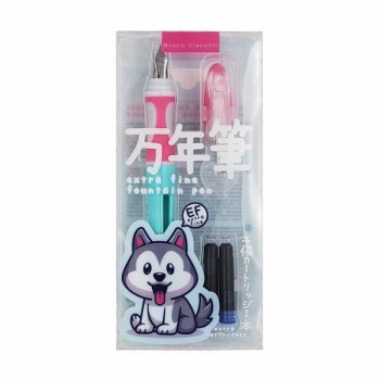 Ручка перьевая Bruno Visconti KAWAII ANIMALS, 0.38мм, С ДВУМЯ КАРТРИДЖАМИ, синяя арт. 20-0386 Ручка перьевая Bruno Visconti KAWAII ANIMALS, 0.38мм, С ДВУМЯ КАРТРИДЖАМИ, синяя арт. 20-0386