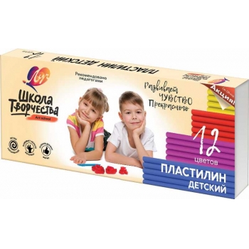 Пластилин Школа творчества 12 цветов, 240г, со ст. арт.29С 1763-08 Пластилин Школа творчества 12 цветов, 240г, со ст. арт.29С 1763-08