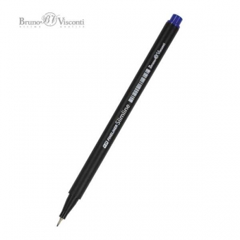 Ручка капиллярная Bruno Visconti Slimline, 0.36мм, синяя арт.36-0022 Ручка капиллярная Bruno Visconti Slimline, 0.36мм, синяя арт.36-0022