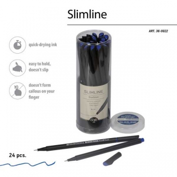 Ручка капиллярная Bruno Visconti Slimline, 0.36мм, синяя арт.36-0022