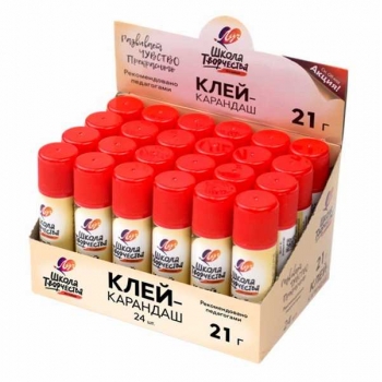 Клей-карандаш Луч Школа творчества 21г. в карт. дисплее арт.29С 1737-08