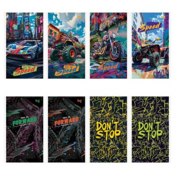 Блокнот А6 32л на скрепке BG Гонки. Скорость в клетку арт.Б6ск32 09432