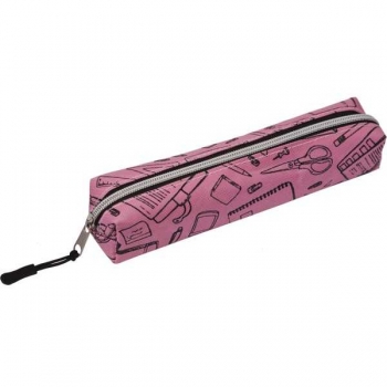 Пенал мягкий прямоугольный 210х40х40 deVENTE School, износостойкий полиэстер, розовый арт.7026079