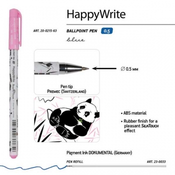 Ручка шариковая Bruno Visconti  HappyWrite0.5мм+карандаш авт.0.7ммHappyGraphix Панды НАБОР арт.20-0215/63-21-0042/20 Ручка шариковая Bruno Visconti  HappyWrite0.5мм+карандаш авт.0.7ммHappyGraphix Панды НАБОР арт.20-0215/63-21-0042/20