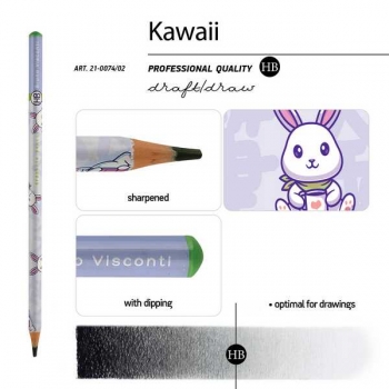 Ручка шариковая Bruno Visconti  HappyWrite0.5мм+карандаш Kawaii Animals. Заяц НАБОР арт.20-0215/59-21-0074/02 Ручка шариковая Bruno Visconti  HappyWrite0.5мм+карандаш Kawaii Animals. Заяц НАБОР арт.20-0215/59-21-0074/02