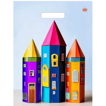 Мешок 40х31см ПВД 60мкм глянцевый с вырубной ручкой, Яркие карандаши арт.н00292240