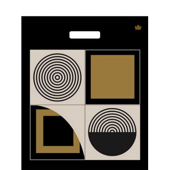 Мешок 45х38см ПВД 60мкм глянцевый с вырубной ручкой, Магия линий арт.н00293237