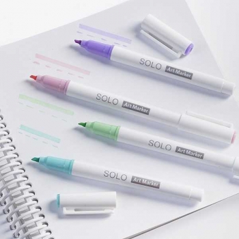 Артмаркеры Hatber Solo PASTEL, 1-4мм, мягкий наконечник, набор 4шт. арт.HL_087675