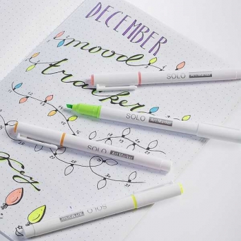 Артмаркеры Hatber Solo NEON, 1-4мм, мягкий наконечник, набор 4шт. арт.HL_087679