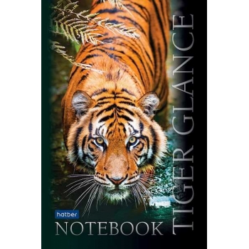 Блокнот А6 40л. на склейке Hatber Взгляд тигра, в клетку, глянц. лам., жесткая подложка арт.40Б6лA1к/077062