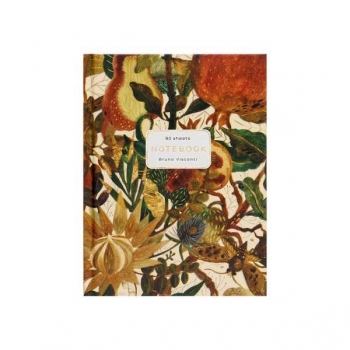 Блокнот А6 80л. престиж FLORA.ТРОПИЧЕСКИЕ ФРУКТЫ, клетка, тв. обл., матовая ламинация арт.3-80-005/52