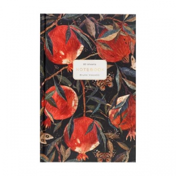 Блокнот А5 80л. престиж FLORA.ГРАНАТ, клетка, тв. обл., матовая  ламинация арт.3-80-072/43