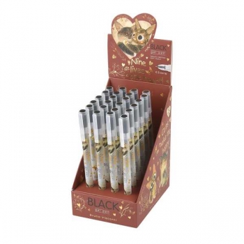 Ручка гелевая Bruno Visconti UniWrite.LOVE ME.КОТИКИ СЧАСТЬЕ, 0.5мм, черная арт.20-0373/03