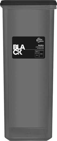 Банка для сыпучих продуктов Plast Team BLACK прямоугольная, 1,65 л арт.PT1708 10 621 Банка для сыпучих продуктов Plast Team BLACK прямоугольная, 1,65 л арт.PT1708 10 621