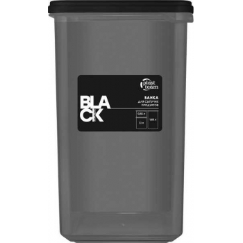 Банка для сыпучих продуктов Plast Team BLACK прямоугольная, 1,1л арт.PT1707 10 621 Банка для сыпучих продуктов Plast Team BLACK прямоугольная, 1,1л арт.PT1707 10 621