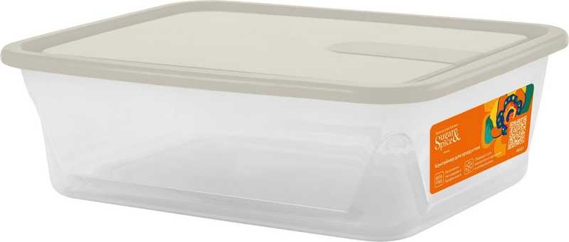 Контейнер для продуктов SugarSpice Honey прямоугольный 0,6л, белый зефир арт.SE1102 11 048