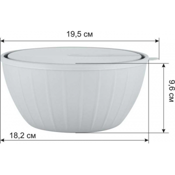 Салатник SugarSpice Vanilla с крышкой 1,7л трюфель арт.SE1866 10 025 Салатник SugarSpice Vanilla с крышкой 1,7л трюфель арт.SE1866 10 025
