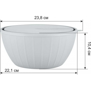 Салатник SugarSpice Vanilla с крышкой 2,8л трюфель арт.SE1867 11 025 Салатник SugarSpice Vanilla с крышкой 2,8л трюфель арт.SE1867 11 025