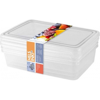 Набор контейнеров для заморозки Frozen 0,9л прямоуг. 204х140х83 мм 3шт, натуральный арт.PT2043 12 999