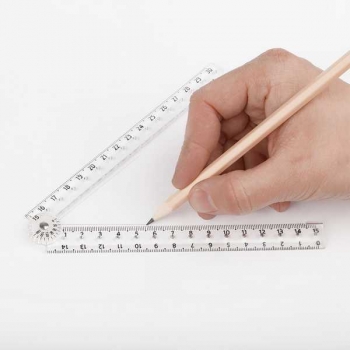 Линейка 15-30 см СТАММ, раскладная, пластиковая, прозрачная, европодвес арт.ЛН-32177