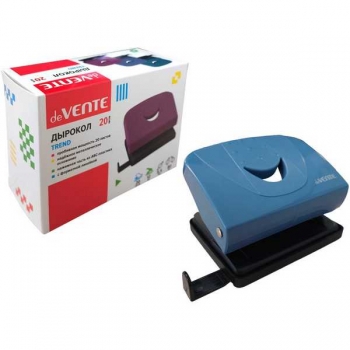 Дырокол (20 л) deVENTE Trend пластик, в карт. кор., пепельно-синий арт. 4020507 Дырокол (20 л) deVENTE Trend пластик, в карт. кор., пепельно-синий арт. 4020507