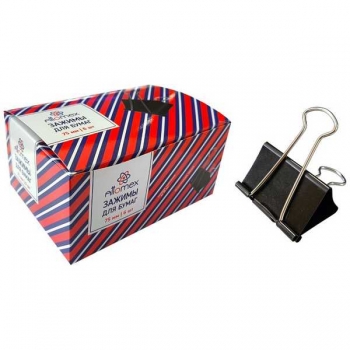 Зажим метал. для бумаг (7,5см) Attomex, черный арт.4131501