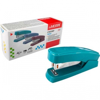 Степлер 24/6, 26/6 (20л) deVENTE Trend пластиковый, в картон. коробке, бирюзовый арт.4142508