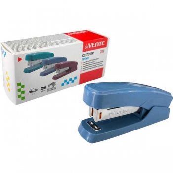 Степлер 24/6, 26/6 (20л) deVENTE Trend пластиковый, в картон. коробке, пепельно-синий арт.4142509
