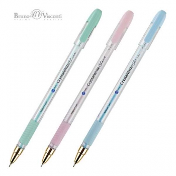 Ручка шариковая Bruno Visconti CrystalWrite.Zefir, 0.38мм, синяя, корпус ассорти  арт.20-0404/41 Ручка шариковая Bruno Visconti CrystalWrite.Zefir, 0.38мм, синяя, корпус ассорти  арт.20-0404/41