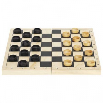 Игра настольная   ЗОЛОТАЯ СКАЗКА  Шашки классические, деревянные с деревянной доской,размер 290х290мм арт.664673 Игра настольная   ЗОЛОТАЯ СКАЗКА  Шашки классические, деревянные с деревянной доской,размер 290х290мм арт.664673