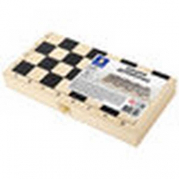 Игра настольная   ЗОЛОТАЯ СКАЗКА  Шашки классические, деревянные с деревянной доской,размер 290х290мм арт.664673