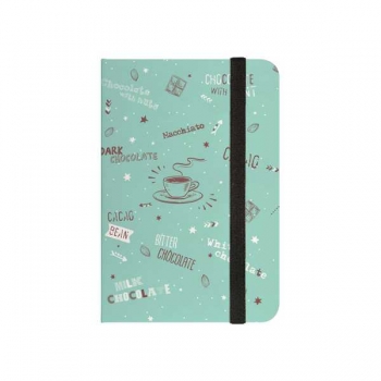 Записная книжка А6 100л на резинке Bruno Visconti MEGAPOLIS JOURNAL.COFFEE TIME, МЯТНЫЙ в точку арт.3-478/09