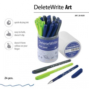 Ручка гелевая Bruno Visconti DeleteWrite Art. Космос, 0.5мм,синяя,СО СТИРАЕМЫМИ ЧЕРНИЛАМИ,корпус ассорти арт.20-0439