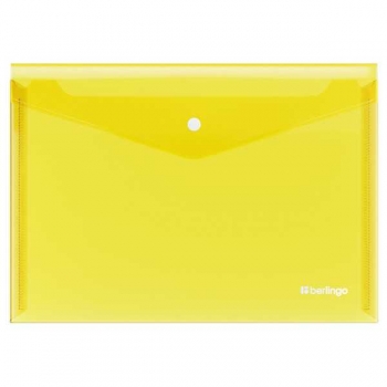Папка-конверт А4 на кнопке Berlingo No Secret, 200мкм, полупрозрачная, желтая арт.EFb_04105 Папка-конверт А4 на кнопке Berlingo No Secret, 200мкм, полупрозрачная, желтая арт.EFb_04105