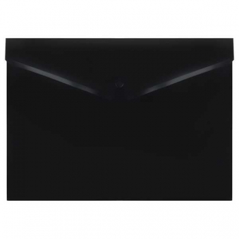 Папка-конверт А4 на кнопке СТАММ, 150мкм, непрозрачная, черная арт.ММ-31312 Папка-конверт А4 на кнопке СТАММ, 150мкм, непрозрачная, черная арт.ММ-31312
