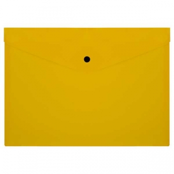 Папка-конверт А4 на кнопке СТАММ, 150мкм, прозрачная, желтая арт.ММ-30682 Папка-конверт А4 на кнопке СТАММ, 150мкм, прозрачная, желтая арт.ММ-30682