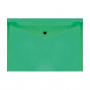 Папка-конверт А4 на кнопке СТАММ, 150мкм, прозрачная, зеленая арт.ММ-32274 Папка-конверт А4 на кнопке СТАММ, 150мкм, прозрачная, зеленая арт.ММ-32274