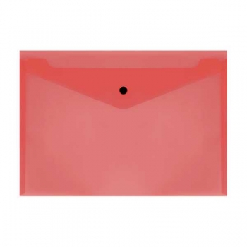 Папка-конверт А4 на кнопке СТАММ, 150мкм, прозрачная, красная арт.ММ-32275(31025) Папка-конверт А4 на кнопке СТАММ, 150мкм, прозрачная, красная арт.ММ-32275(31025)