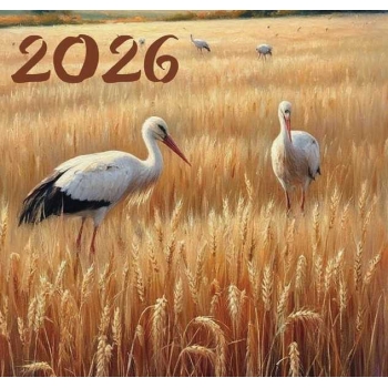 Календарь настенный МИНИ на 2026г.Аисты 9х16,5см на 1пружине(на магните) арт.25С43_Аисты