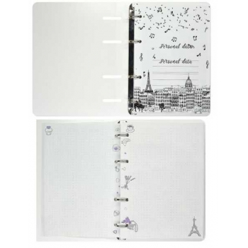 Тетрадь А5 80л на кольцах Bruno Visconti ПУТЕШЕСТВЕННИЦА в точку, пластик. обложка,со сменным блоком арт.7-80-632/07