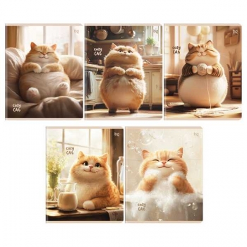 Тетрадь 48л в клетку BG Cozy cat, выборочный лак арт.Т5ск48_вл 57629