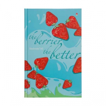 Блокнот А5 160л. престиж КЛУБНИКА В СЛИВКАХ, клетка, тв. обл., глянц. ламинация арт.3-160-074/31