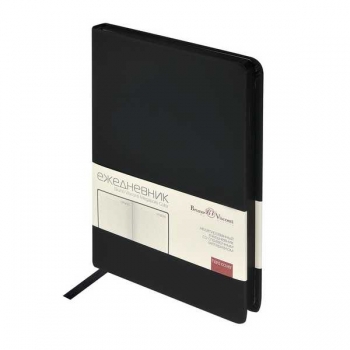 Ежедневник А5 145*215 мм недатир. Bruno Visconti MEGAPOLIS COLORNEW, 272 стр, тв.обл, черный срез, черный арт.3-753/04