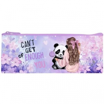 Пенал мягкий 195*75 п/э арт.ПМП 07-20 Девочка с пандой