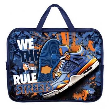 Папка А4 с ручками, на молнии, ткань, с широкой боковиной 350х265х80мм  арт.ПМД 4-20 Кроссы Папка А4 с ручками, на молнии, ткань, с широкой боковиной 350х265х80мм  арт.ПМД 4-20 Кроссы